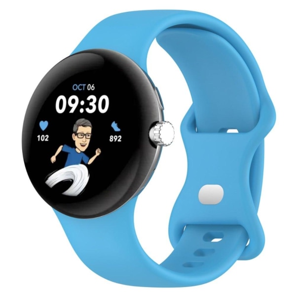 Google Pixel Watch silicone watch strap - Sky Blue Blå