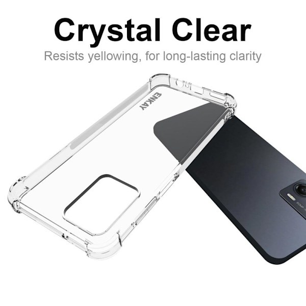 ENKAY klart faldsikkert etui til Motorola Moto G53 Transparent