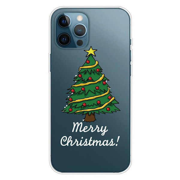 iPhone 14 Pro Funny Christmas Pattern Design Phone Case Soft Flexible Slim stødsikkert Anti-Fingerprint Cover - Juletræ Green