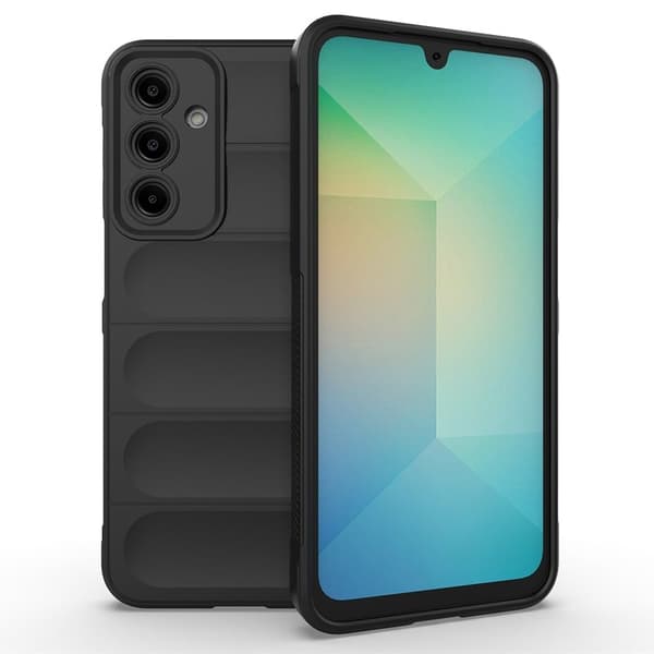 Mjukt greppformat Samsung Galaxy A56 skal - Svart Svart