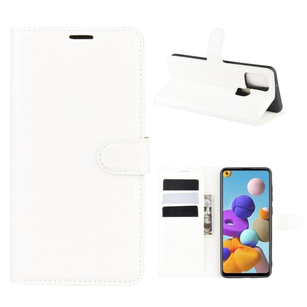 Classic Samsung Galaxy A21s flip etui - Hvid White