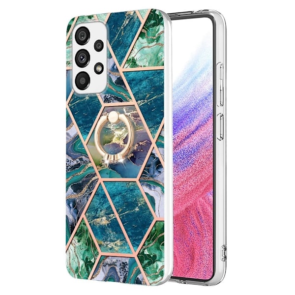 Marmormotiv Samsung Galaxy A53 5G skal - Blå/Grön Blå