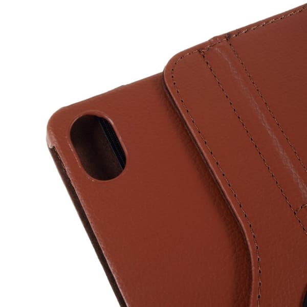 Lenovo Tab P11 360 graders roterbart läderfodral - Brun Brun