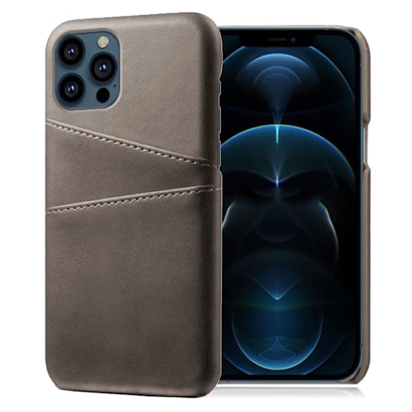 iPhone 13 Pro Max skal med korthållare - Silver/Grå Silvergrå