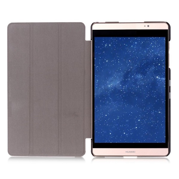 Hamundarson tri-fold læder-etui til Huawei MediaPad M2 8 - Kaffe Brown