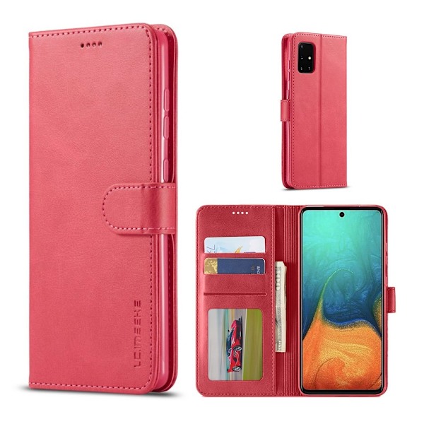 LC.Imeeke läder Samsung Galaxy A51 5G fodral - Röd Röd