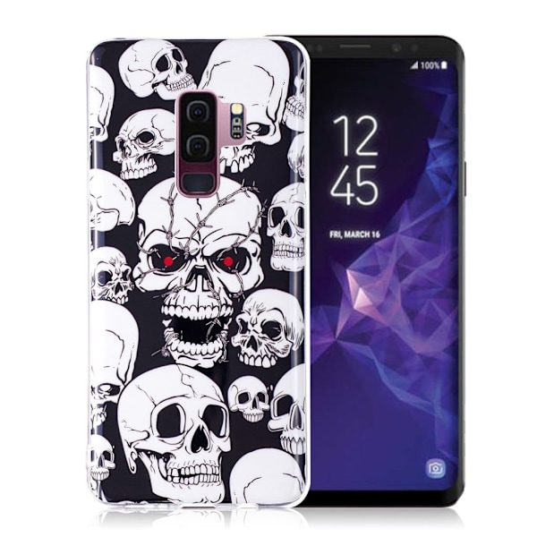 Samsung Galaxy S9 Plus mønstret IMD blød TPU etui - Kranium Multicolor