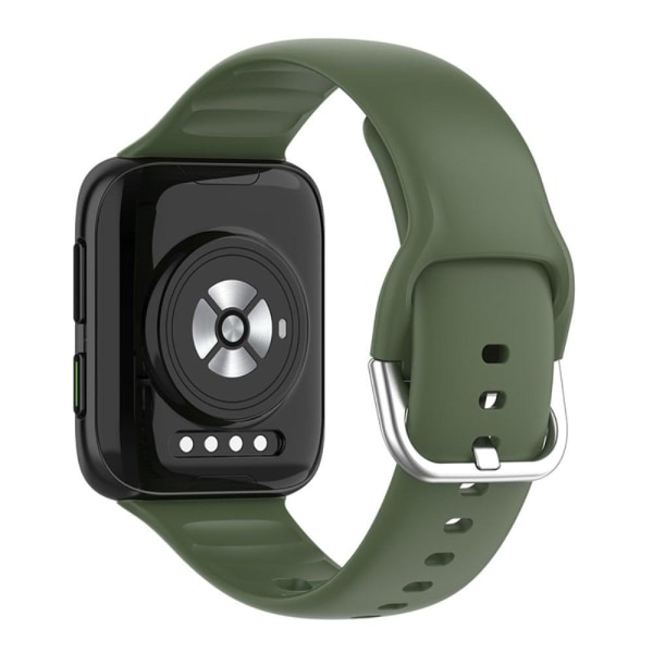 Oppo Watch 2 (46mm) silicone watch strap - Midnight Green Green