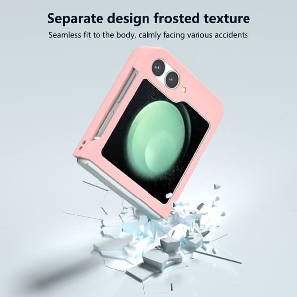 Til Samsung Galaxy Z Flip6 5G Case Skin-feel Hard PC Protective Phone Cover - Lyserød Pink