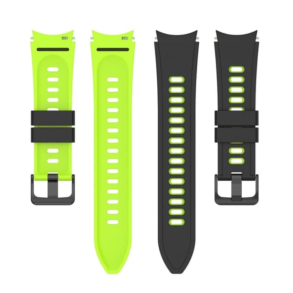 Dobbeltfarvet silikoneurrem til Samsung Galaxy-ur - Sort / Lime Green
