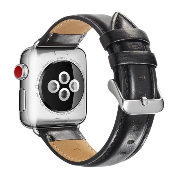 Apple Watch Series 4 40mm erstatnings urrem i kolæder - Sort Black