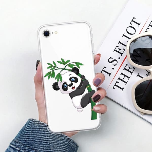 Deco iPhone SE 2020 kotelot - Panda White