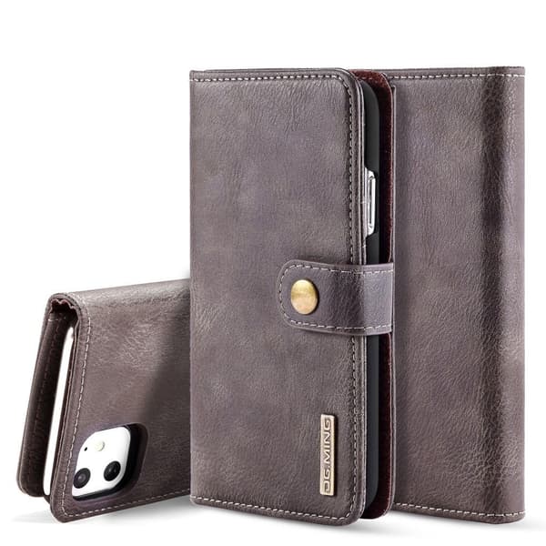 DG.MING iPhone 11 2-i-1 etui med pung - Brun Brown