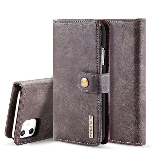 DG.MING iPhone 11 2-in-1 Wallet Etui - Kaffe Brown