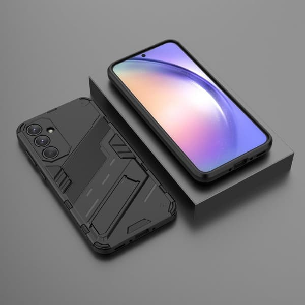 Stødsikkert moderne Samsung Galaxy A35 hybridcover - Sort Black
