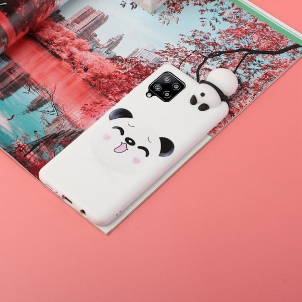 Cute 3D Samsung Galaxy A42 5G skal - Vit Vit