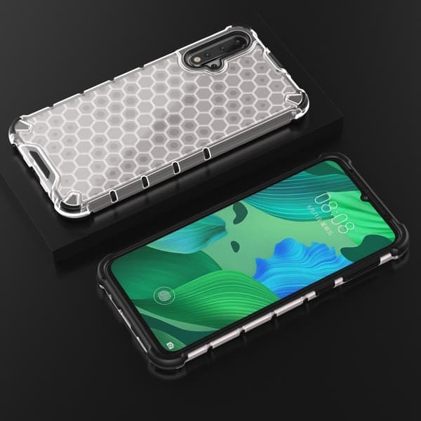 Bofink Honeycomb Huawei Nova 5 deksel - Hvit White