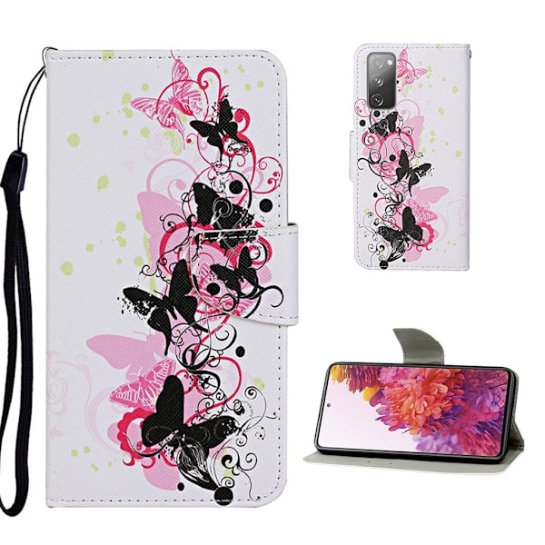 Wonderland Samsung Galaxy S20 Fe 5g / S20 Fe Flip Etui - Sommerfugle Multicolor
