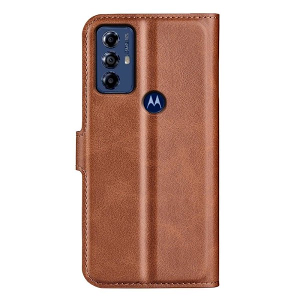 Læderetui med Pung til Motorola Moto G Play (2023) - Lysebrun Brown