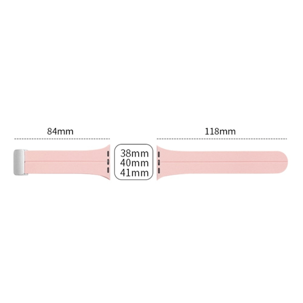 Apple Watch Series 8 (41mm) näppärä viiva silikonikellon hihnassa - Punainen Red