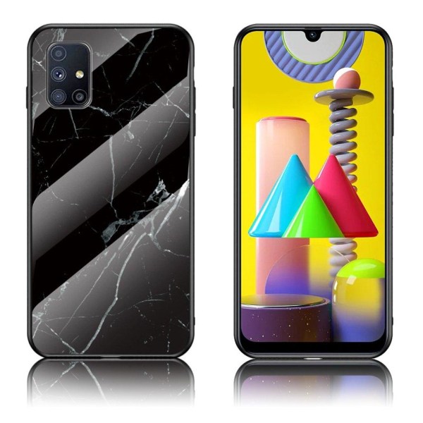 Fantasy Marble Samsung Galaxy M31s Cover - Sort Marmorkugle Black