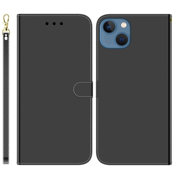 Mirror iPhone 14 Plus flip case - Black Black