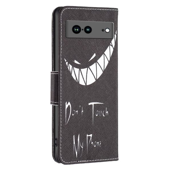 Wonderland Google Pixel 7a Flippetui - Don't Touch My Phone Black