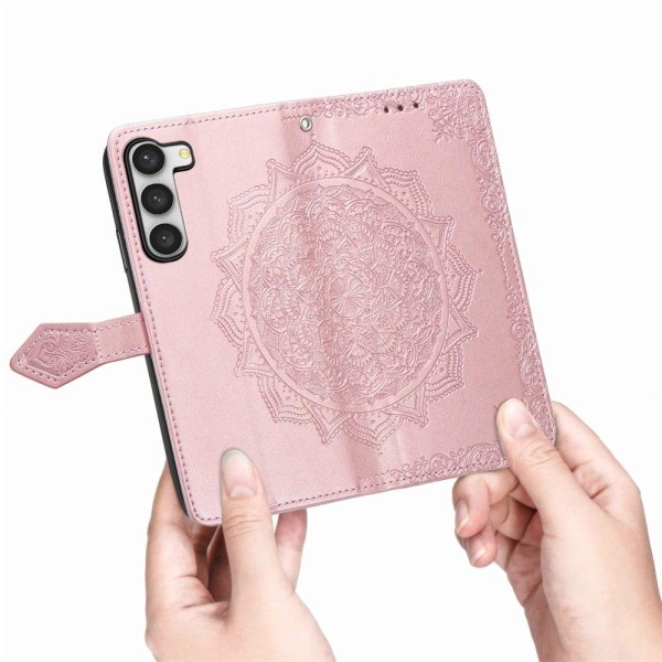 Mandala Samsung Galaxy S23 Flip Etui - Rødguld Pink