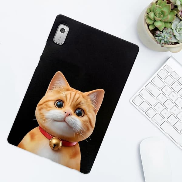 Lenovo Tab M9 Case Pattern Printing Slim Flexible Tablet Protective Cover - Shorthair Cat Brown