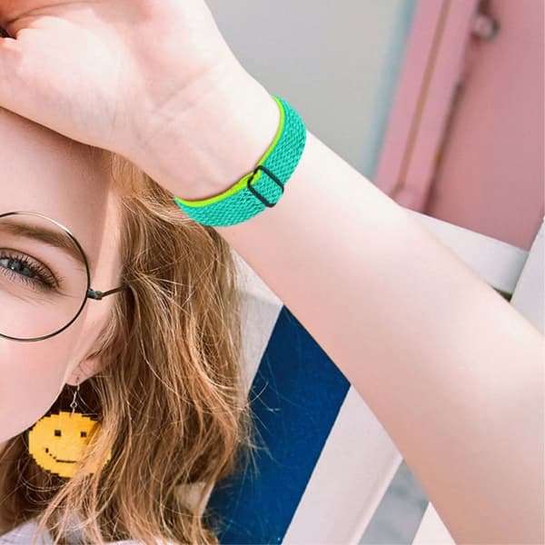 Samsung Galaxy Watch 3 (45mm) / (46mm) elastiskt klockarmband med justerbart spänne - Gulgrön Grön