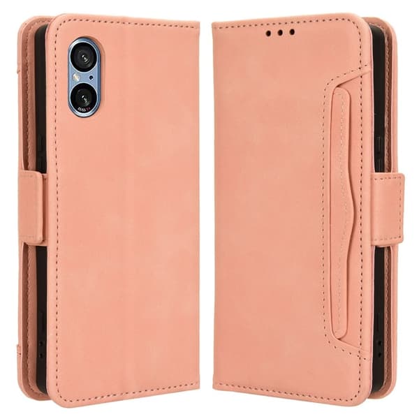 Modernt Sony Xperia 5 V fodral med plånbok - Rosa Rosa