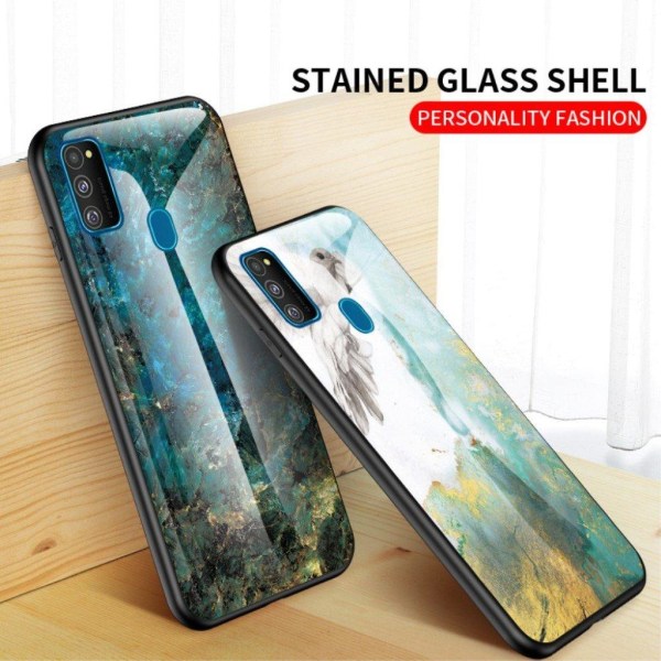 Fantasy Marble Samsung Galaxy M30s cover - Smaragd Green