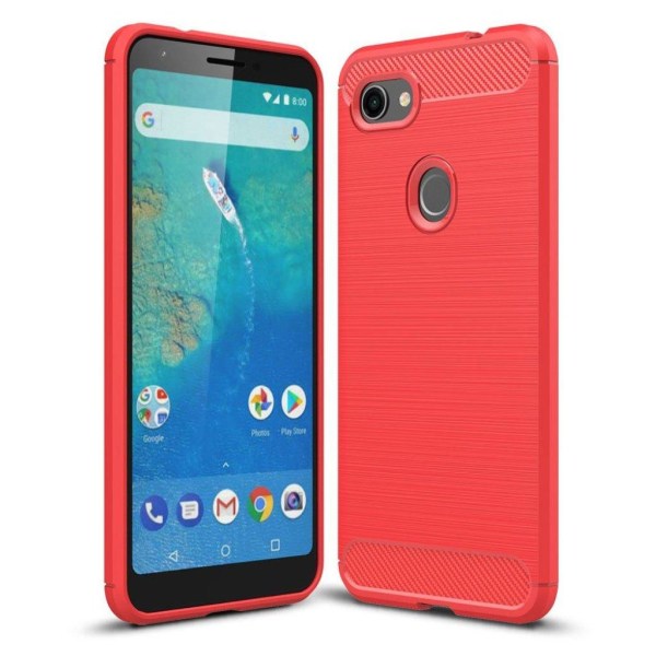 Carbon Flex Google Pixel 3a XL cover - Rød Red