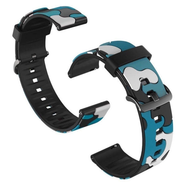 22mm camouflage watch band for Samsung, Huawei and Amazfit watch - Blue Blå