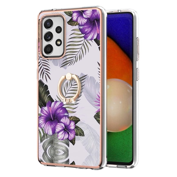 Marmormotiv Samsung Galaxy A52s 5G / Samsung Galaxy A52 5G / Samsung Galaxy A52 skal - Lila Blommor Lila