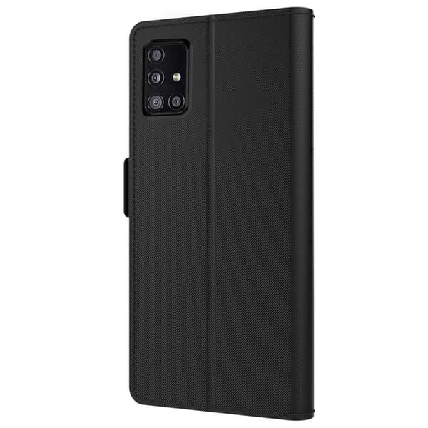 Phone Etui med Make-up Mirror og Slick Design til Samsung Galaxy A71 5G - Sort Black