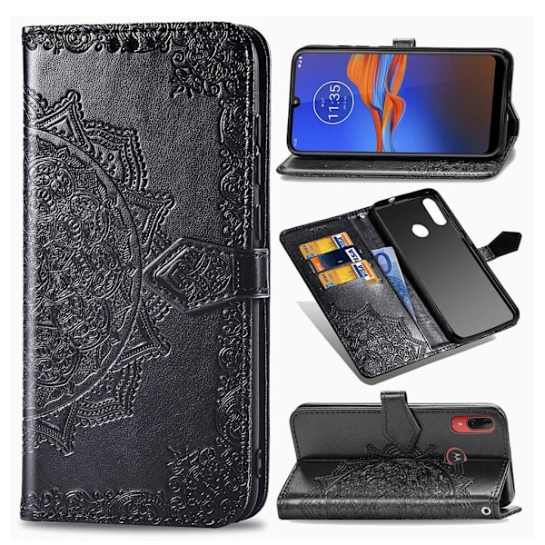 Mandala Motorola Moto E6 Plus etui - Sort Black