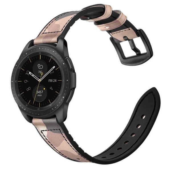 Samsung Galaxy Watch (42mm) læder Læder Urrem - Camouflage Pink Pink