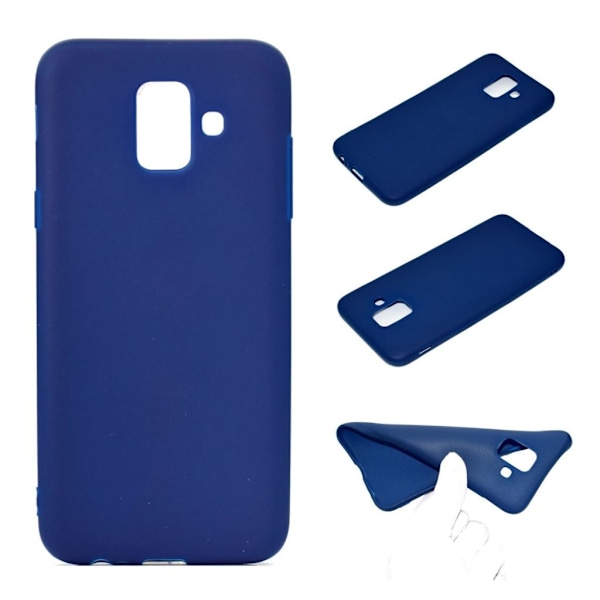 Samsung Galaxy A6 (2018) mobilskal silikon matt - Mörkblå Blå