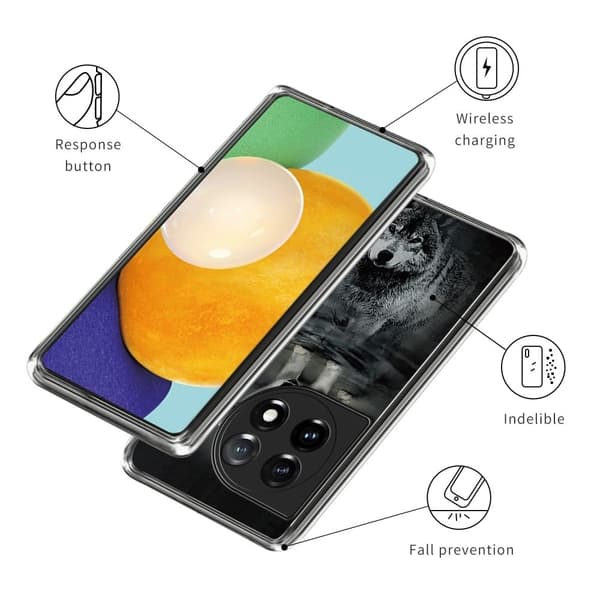Deco OnePlus Ace 3 / OnePlus 12R skal - Stil B Silvergrå