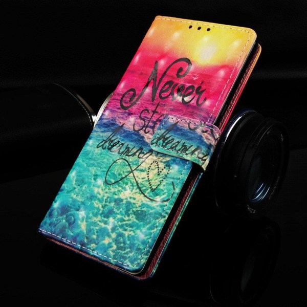 Huawei P30 Pro vaalea piste koriste nahkainen flip Suojakotelo - Multicolor