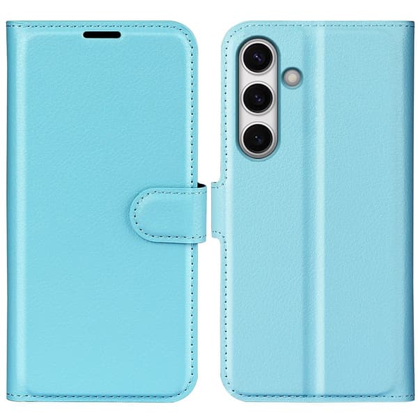Klassisk Samsung Galaxy S24 FE flip etui - Blå Blue