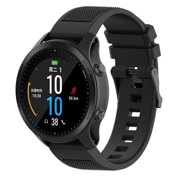 Garmin Fenix 5 / 5 Plus / Forerunner 935 / Approach S60 klockarmband i silikon - Svart Svart