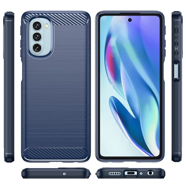 Carbon Flex Motorola Moto G51 5G skal - Blå Blå