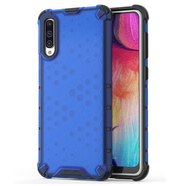 Bofink Honeycomb Samsung Galaxy A50 skal - Blå Blå