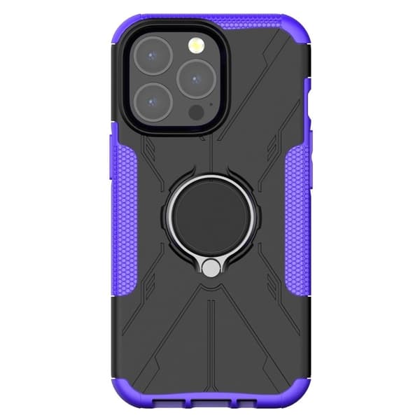 Kickstand-skydd med magnetisk platta för iPhone 13 Pro Max - Lila Lila