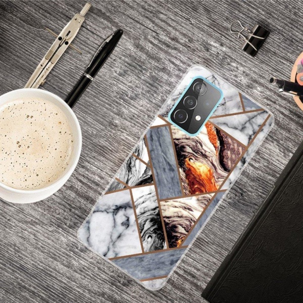 Marble Samsung Galaxy A72 5G Etui - Fragment of Marble Tiles Multicolor