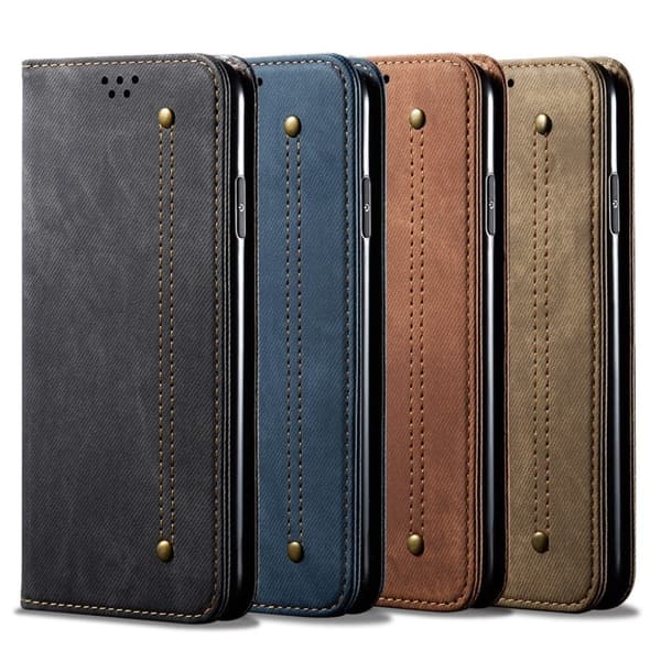 Jeans Samsung Galaxy A11 flip etui - sort Black