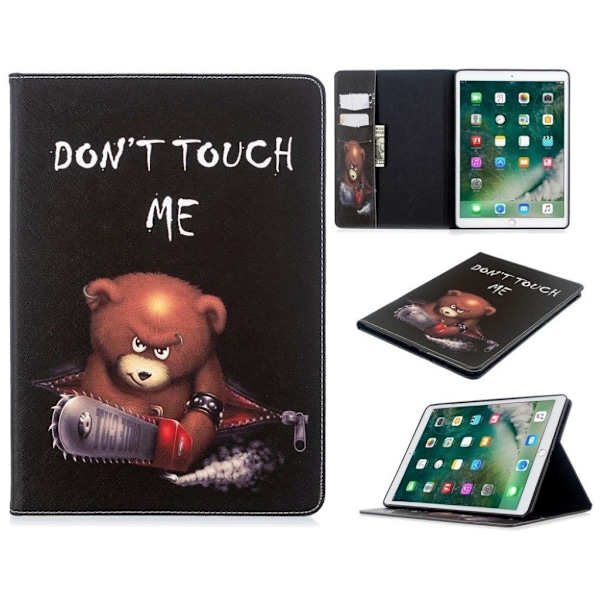 iPad 10.2 (2019) snyggt mönstrat flipfodral i läder - Björn multifärg