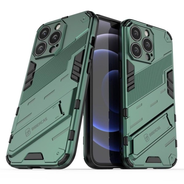 Kickstand Hybrid Hard Bumpresistent Soft Flexible stødsikkert Protective Case iPhone 13 Pro Max 6,7 tommer - Grøn Green